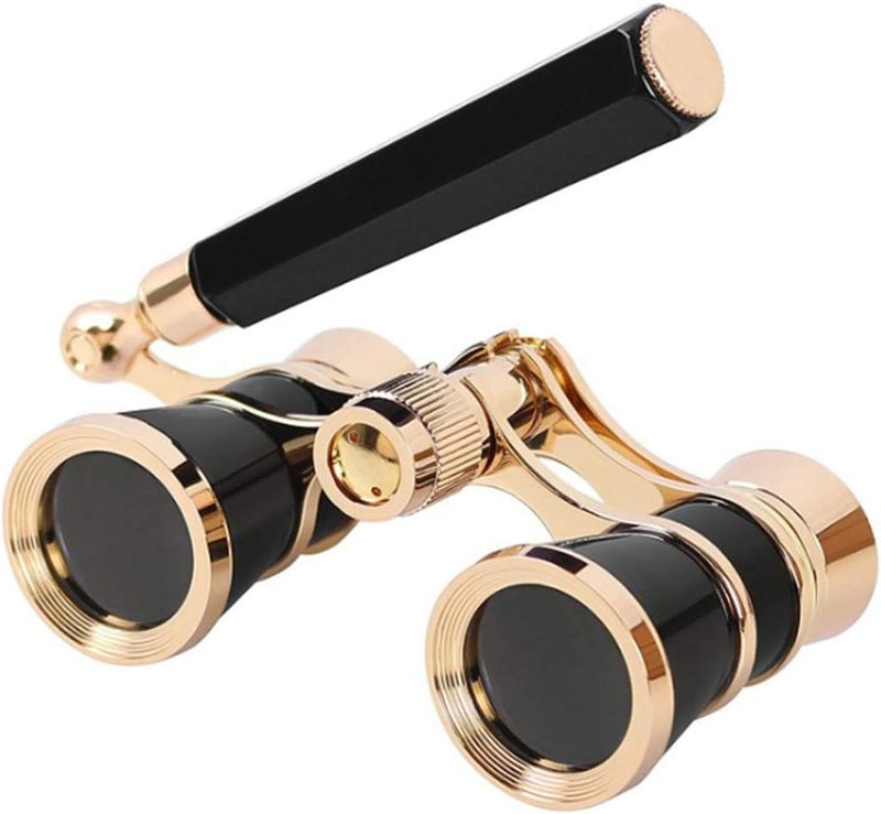 Aroncent Opera Glasses Binoculars 3X25 Compact with Adjustable Handle Theater Glasses, Mini Binocular for Adults Men Women in Opera Musical Concert(Black) - Image 1